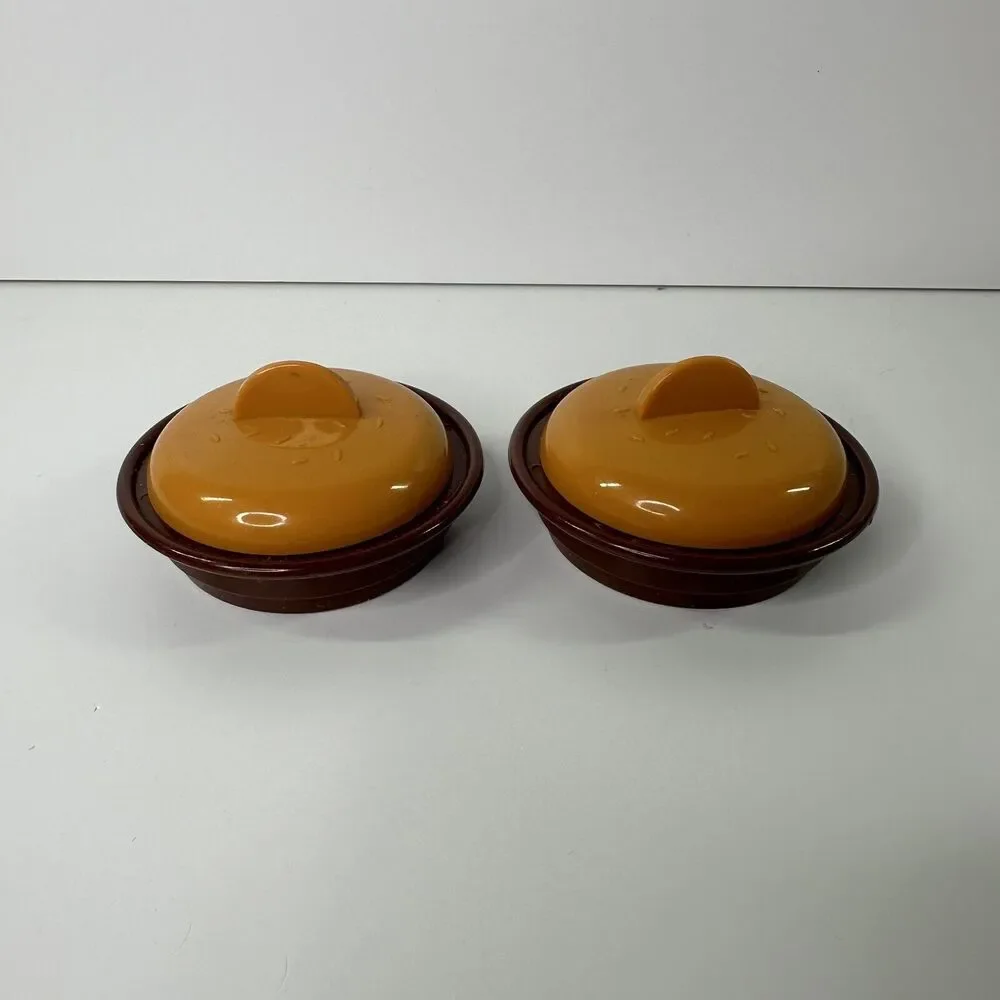 2‎ Charcoal Companion 2008 Slider Hamburger Press Plastic Bun Shaped 2.5